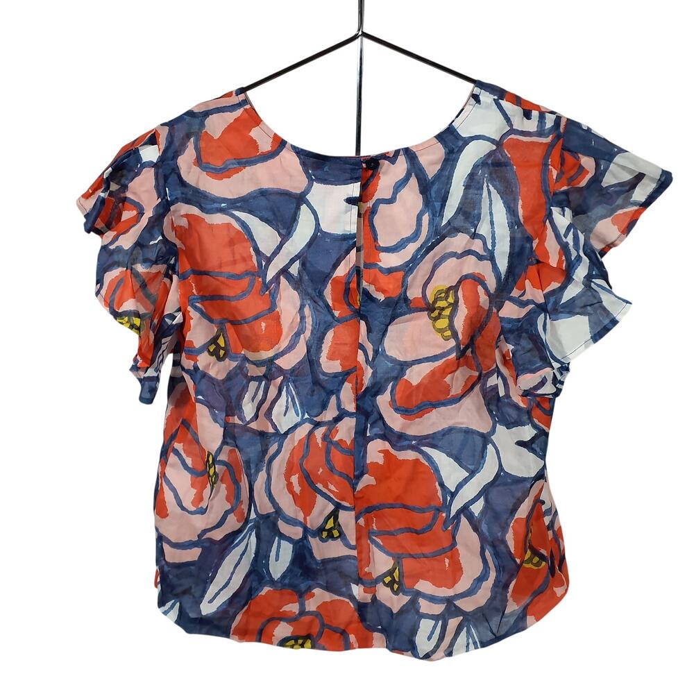 Finley Floral Bluepink Rosey Roses Size S Top - Picture 3 of 5